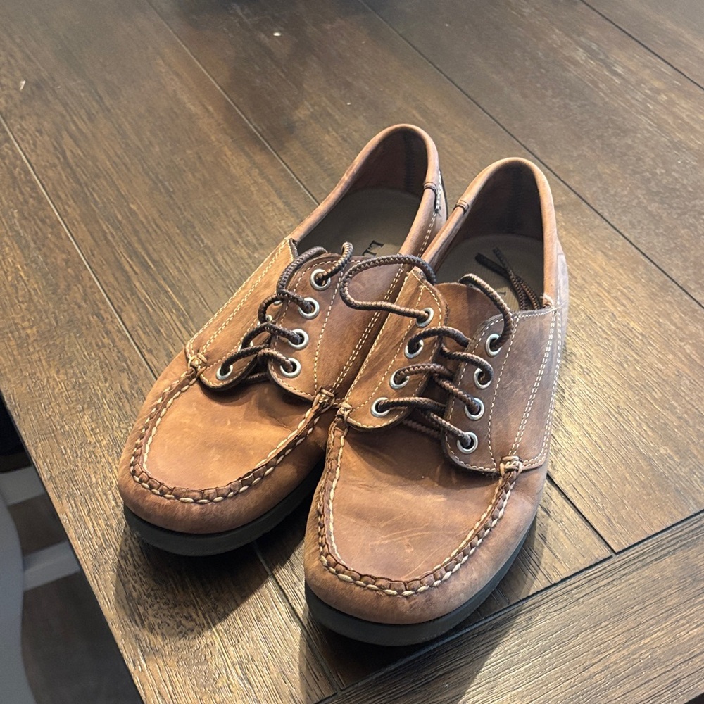 L.L. Bean Tan Leather Boat Shoes